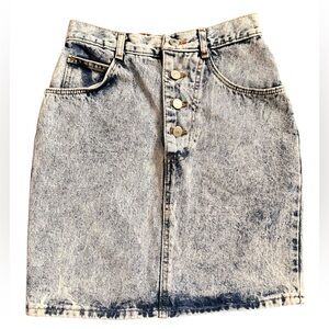 Jordache Acid Wash Denim Skirt